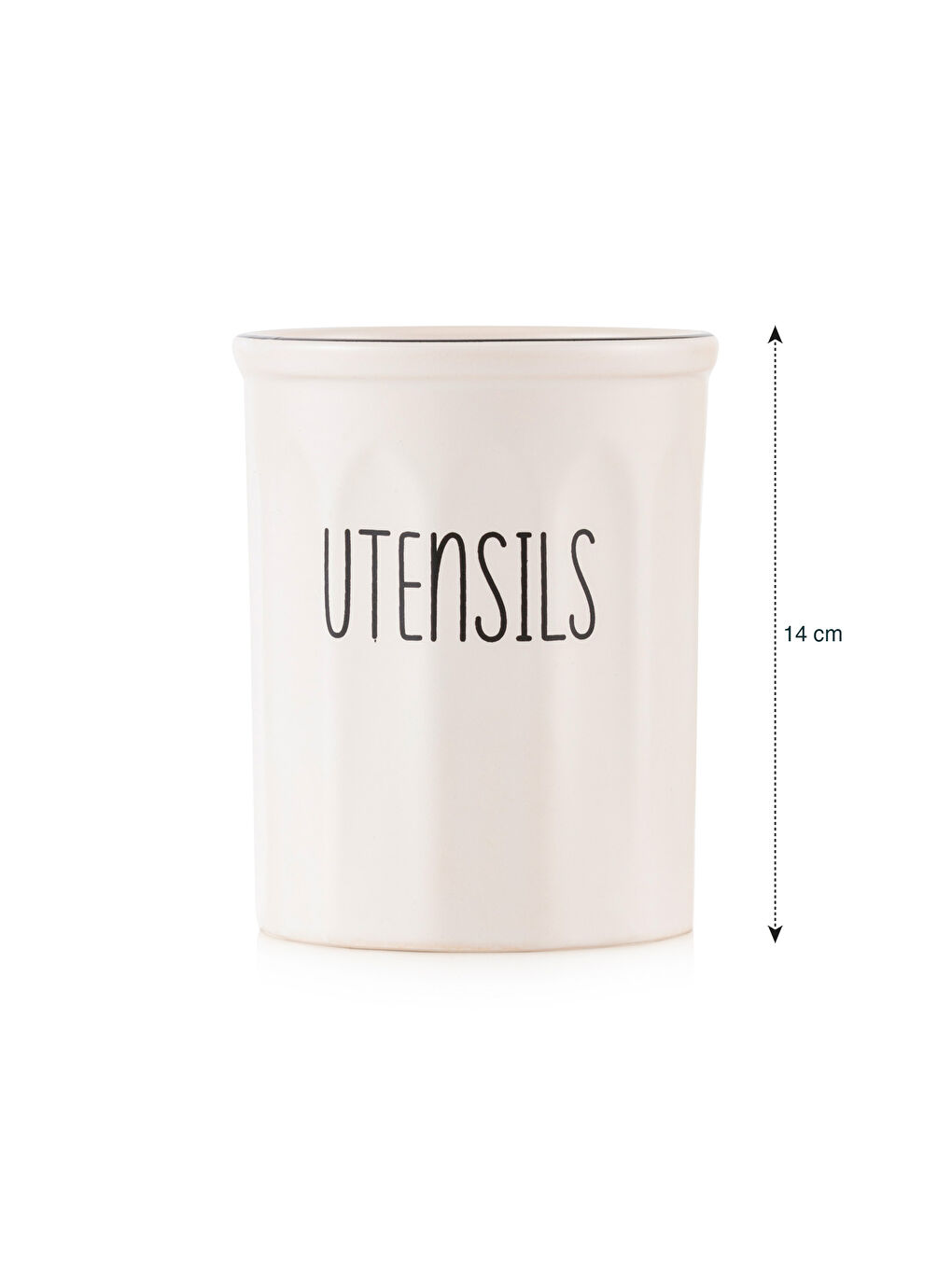 Siyah Yazı Baskılı Porselen Kaşıklık 14 cm-3