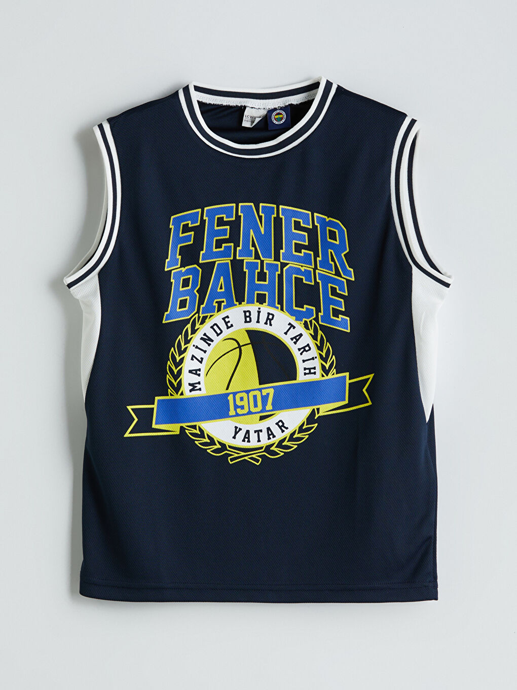 Lacivert Bisiklet Yaka Fenerbahçe Baskılı Erkek Çocuk Atlet