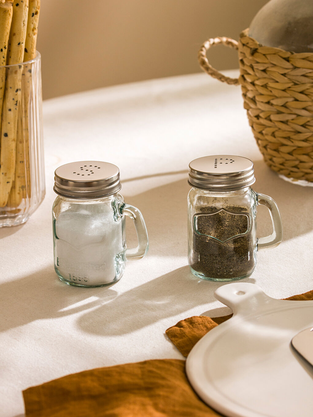 Metal Lid Glass Salt and Pepper Mill 1200 ml -S5H349Z8-Q57