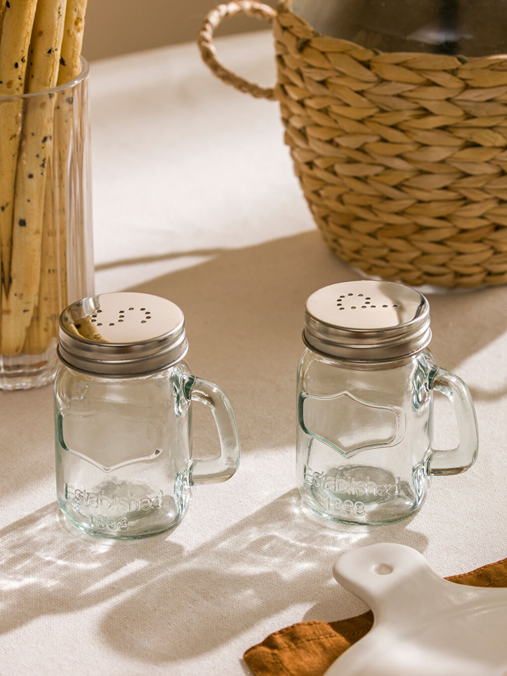 Metal Lid Glass Salt and Pepper Mill 1200 ml -S5H349Z8-Q57