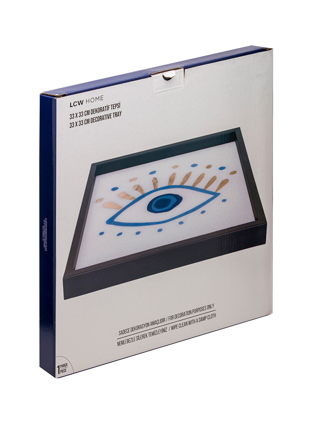 LCW HOME Karışık Göz Baskılı Dekoratif Tepsi 33x33 Cm - 3
