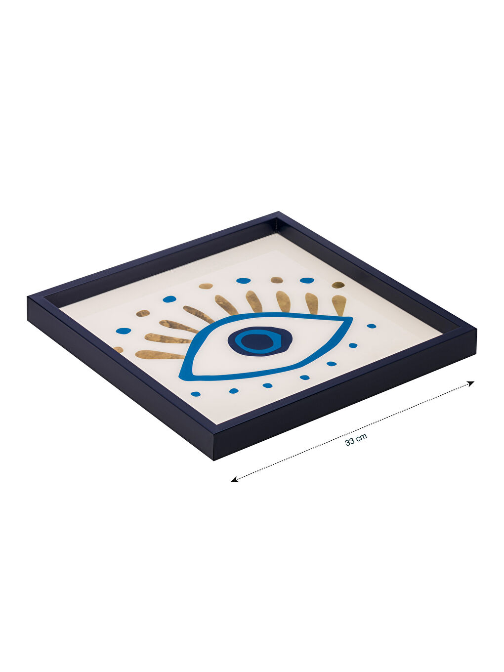 LCW HOME Karışık Göz Baskılı Dekoratif Tepsi 33x33 Cm - 4