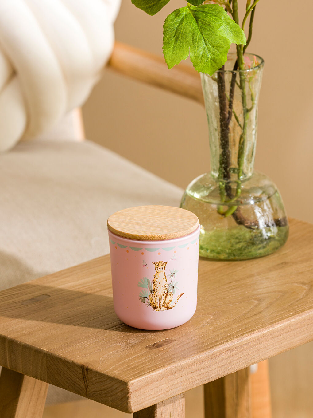 Karışık Ahşap Kapaklı Bardak Mum 190 gr-2