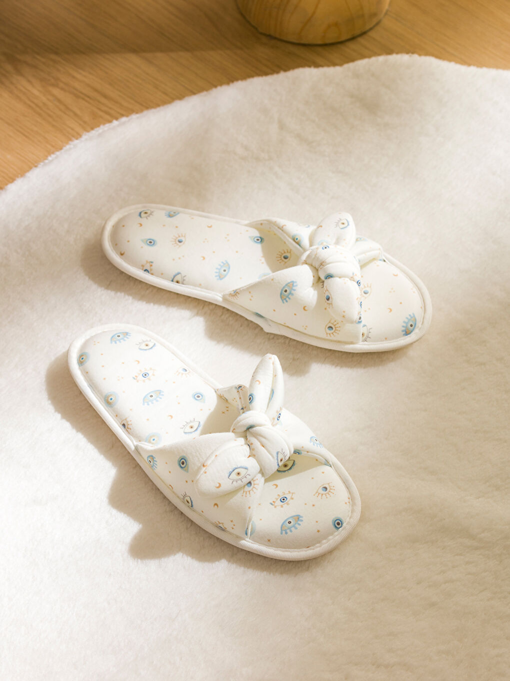 Bow Detailed Women's Home Slippers -S5HC74Z8-F9C