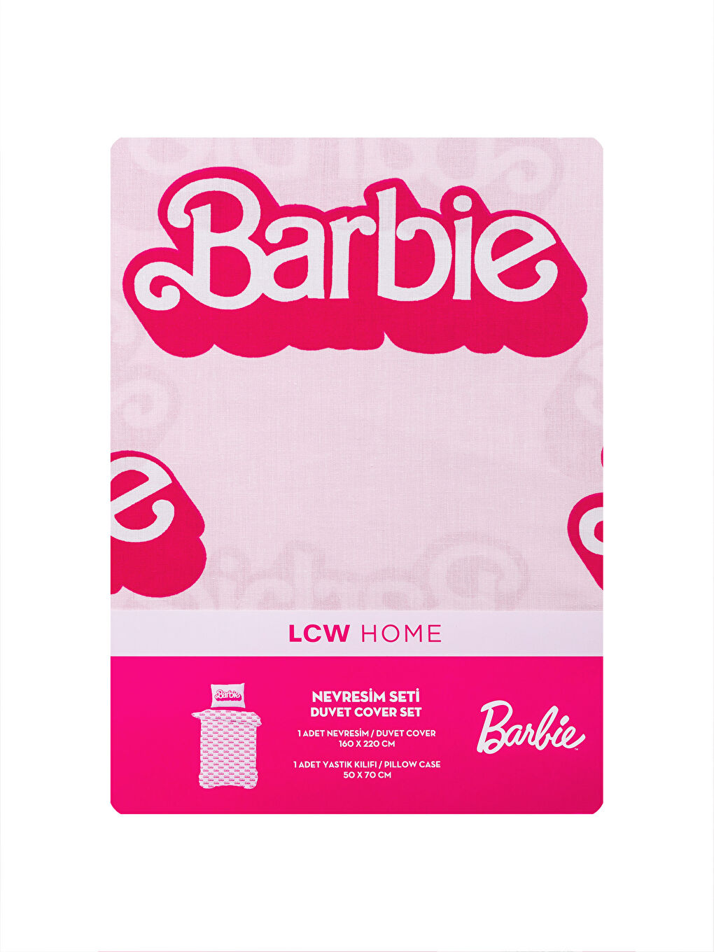 LCW HOME Pembe Barbie Baskılı Çocuk Nevresim Seti - 6