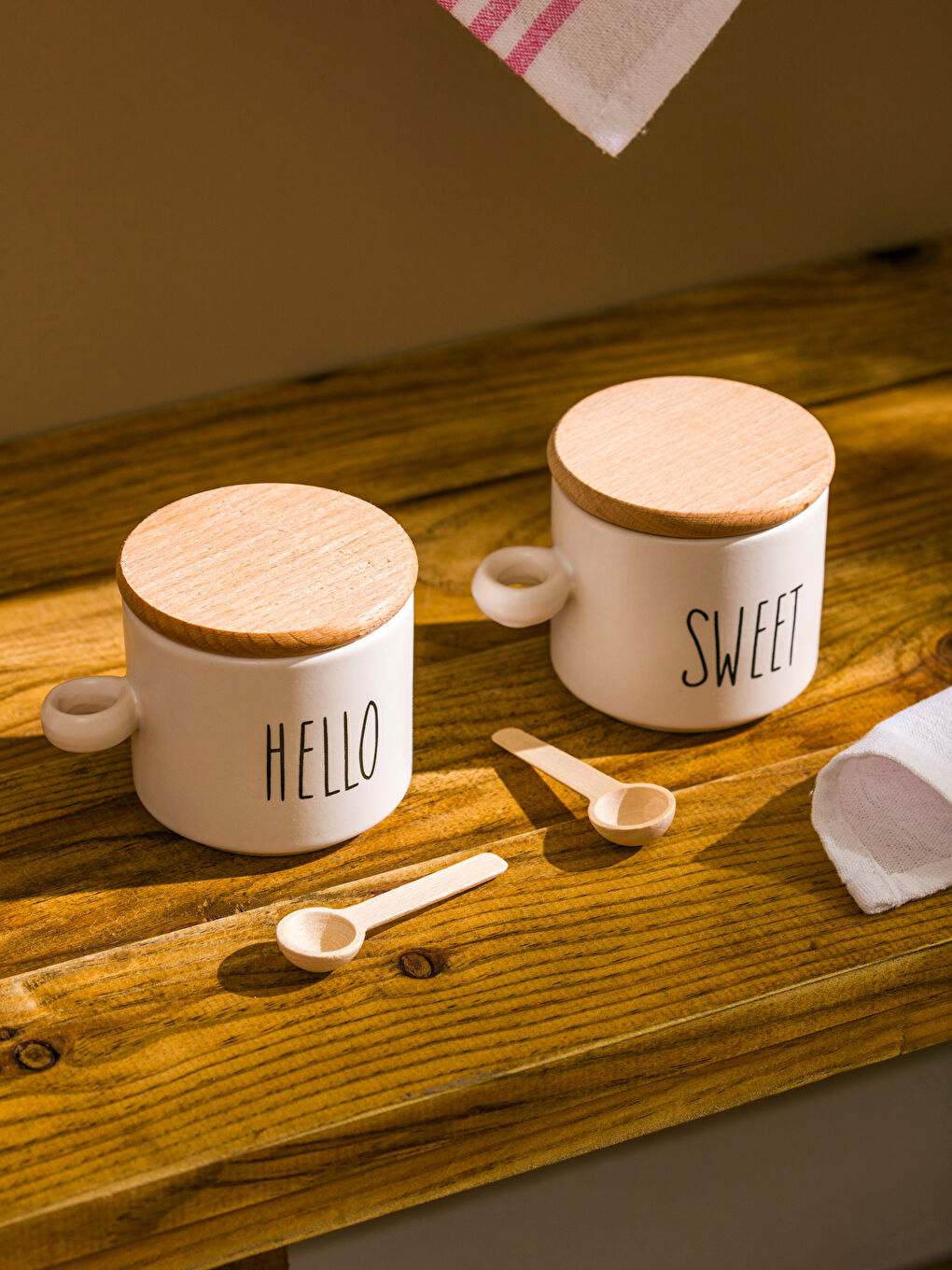 Karışık Ahşap Kapaklı Saklama Kabı 2'li-1