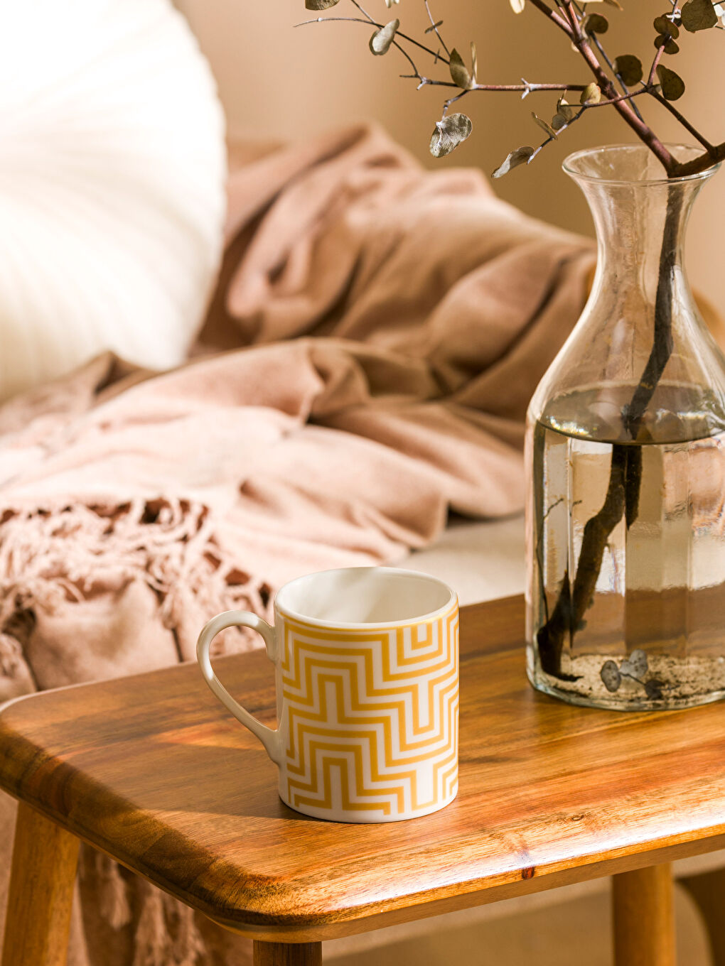 LCW HOME Sari Çizgi Baskılı Seramik Kupa 290 ml - 1