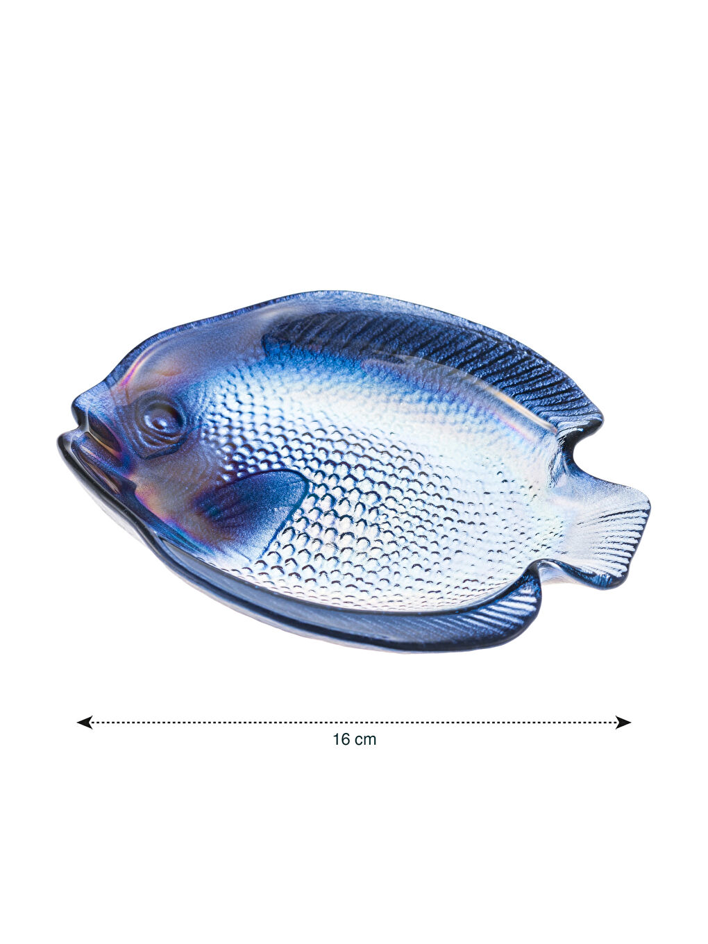 LCW HOME Mavi Balık Figürlü Cam Tabak Seti 2'li 16 cm - 4