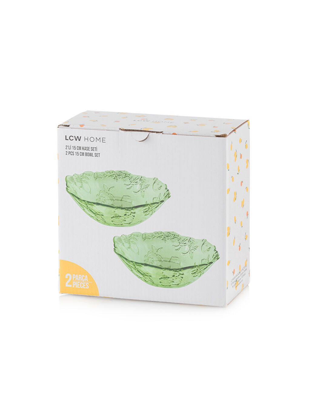 LCW HOME Yeşil Cam Kase Seti 2'li 15 cm - 3