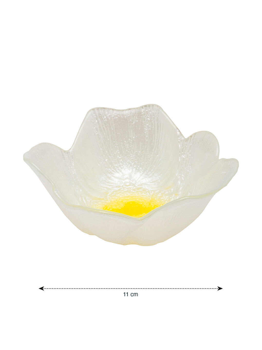LCW HOME Beyaz Çiçek Figürlü Cam Çerezlik Seti 4'lü 11 cm - 4