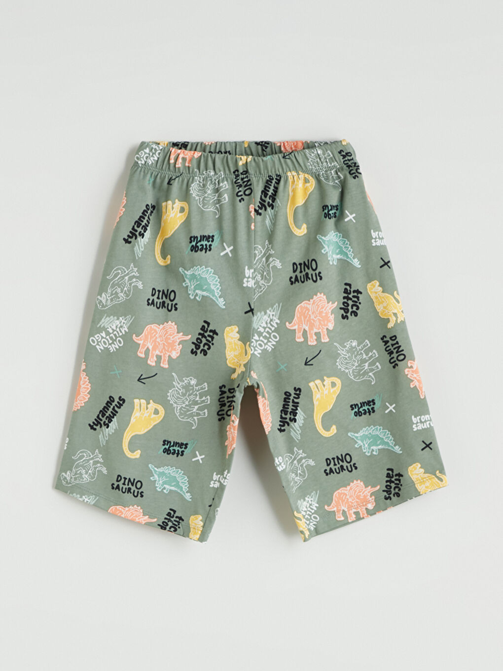 Yeşil Beli Lastikli Baskılı Erkek Çocuk Pijama Alt