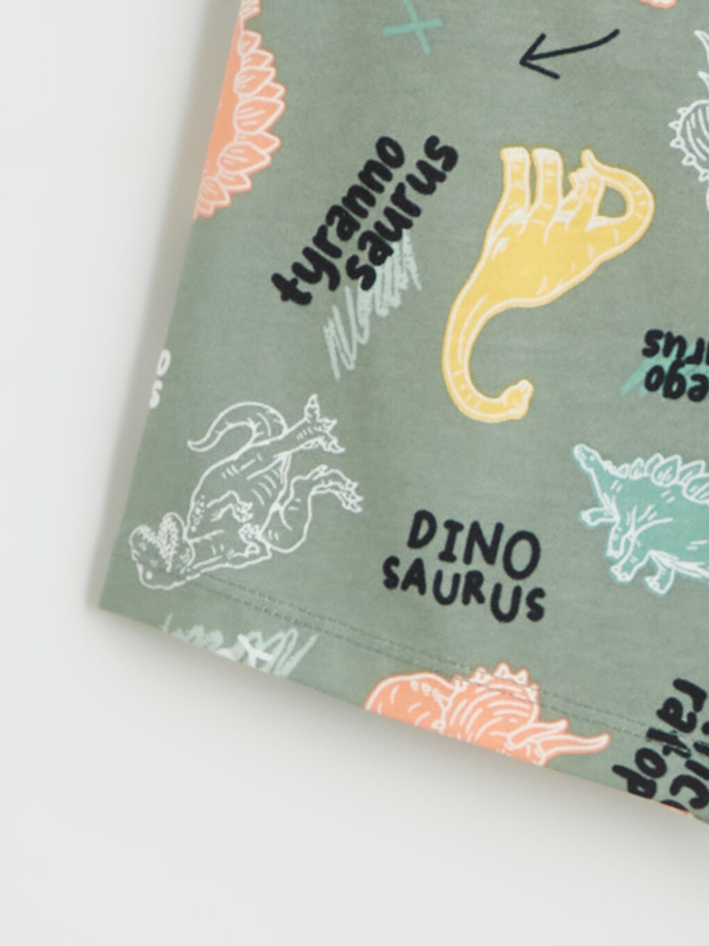 Yeşil Beli Lastikli Baskılı Erkek Çocuk Pijama Alt-1