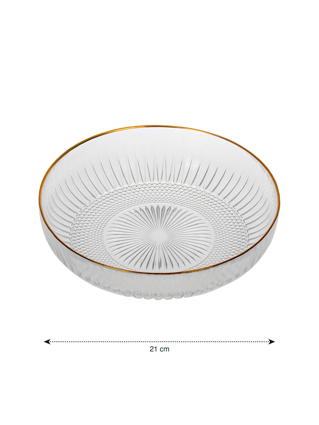 Decorative Glass Bowl Set of 2 21 cm -S5HQ38Z8-Q57
