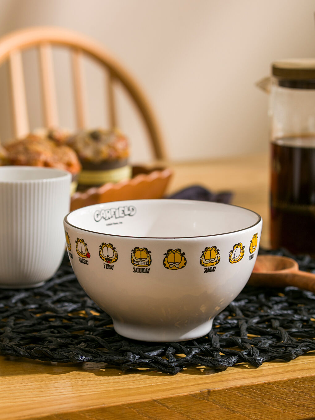 LCW HOME Garfield Printed Ceramic Bowl 14 cm -S5HT63Z8-J5E