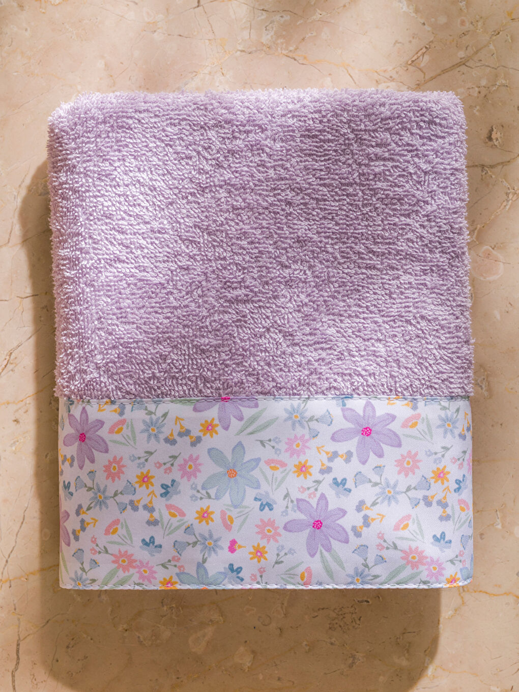 Flower Printed Cotton Face Towel 50X80 Cm -S5HT66Z8-RZG