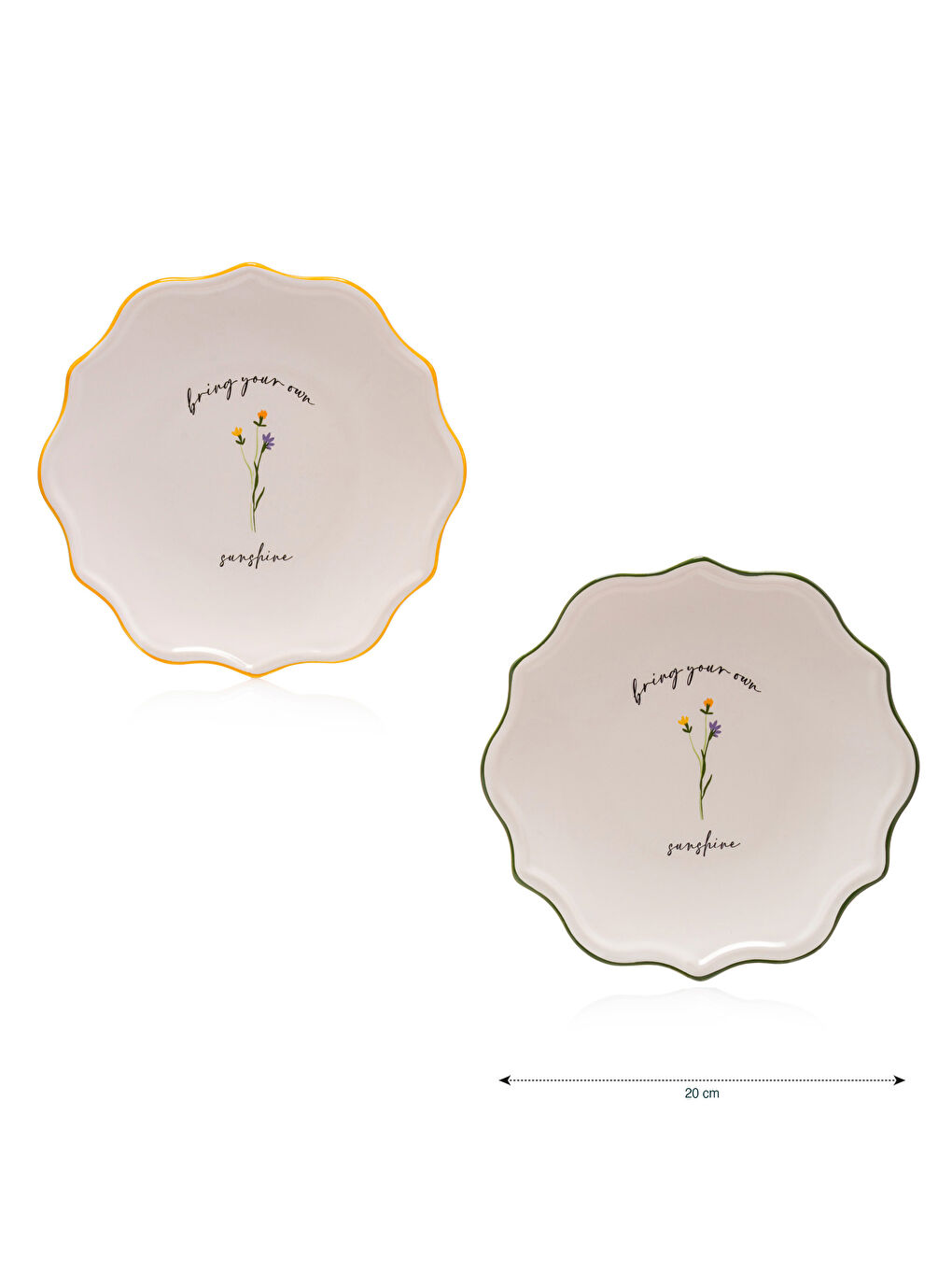 Printed Ceramic Plate 4-pack 20 cm-4