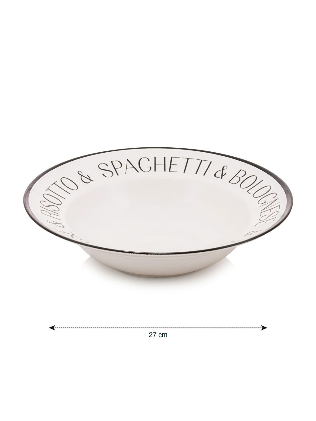 Керамическая тарелка для пасты с принтом 27 см-3