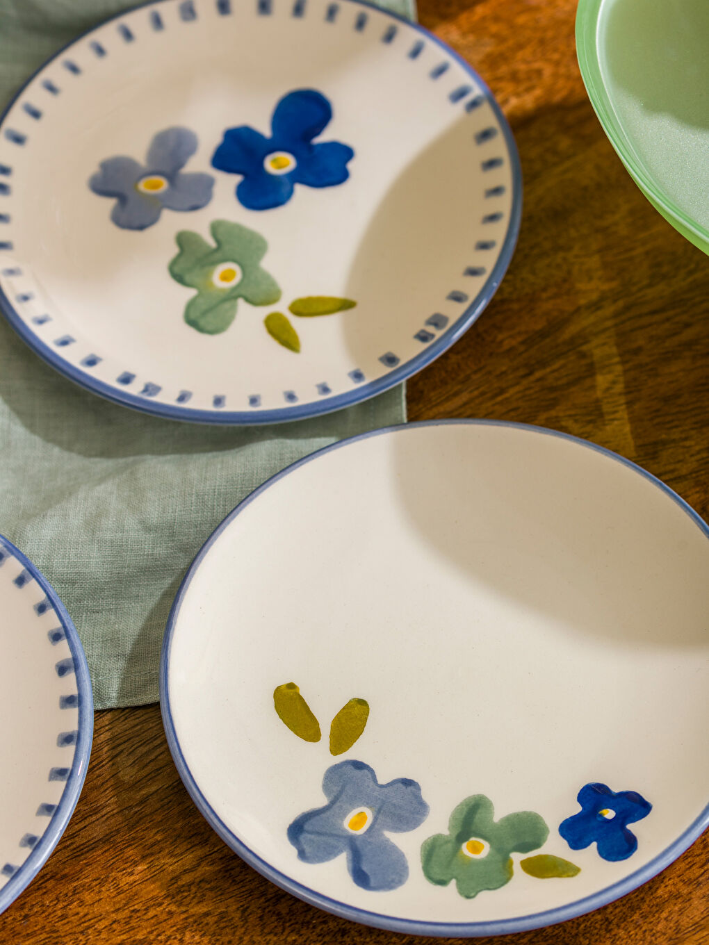 Floral Patterned Ceramic Cake Plate Set 4-pack 16 cm -S5HU77Z8-M0T