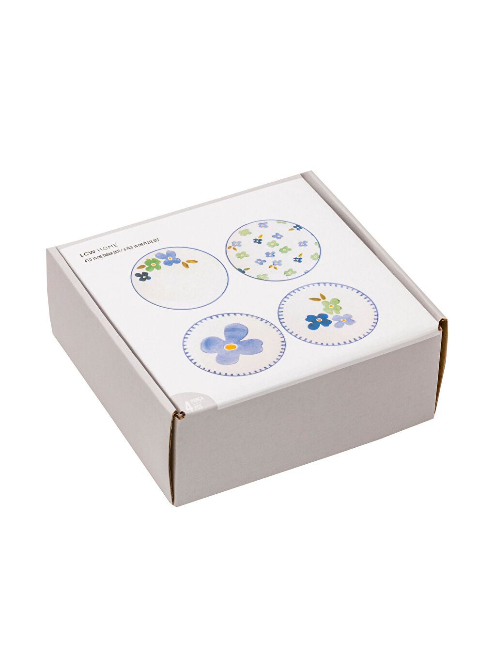 Floral Patterned Ceramic Cake Plate Set 4-pack 16 cm -S5HU77Z8-M0T