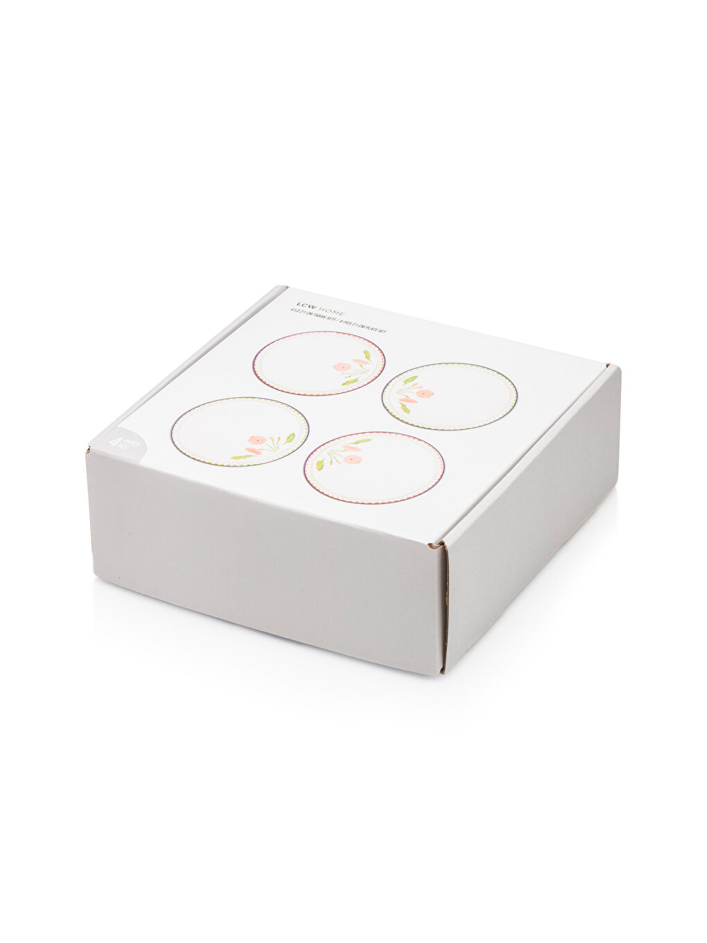 Floral Printed Ceramic Cake Plate 4-pack 21 cm -S5HU85Z8-M0T