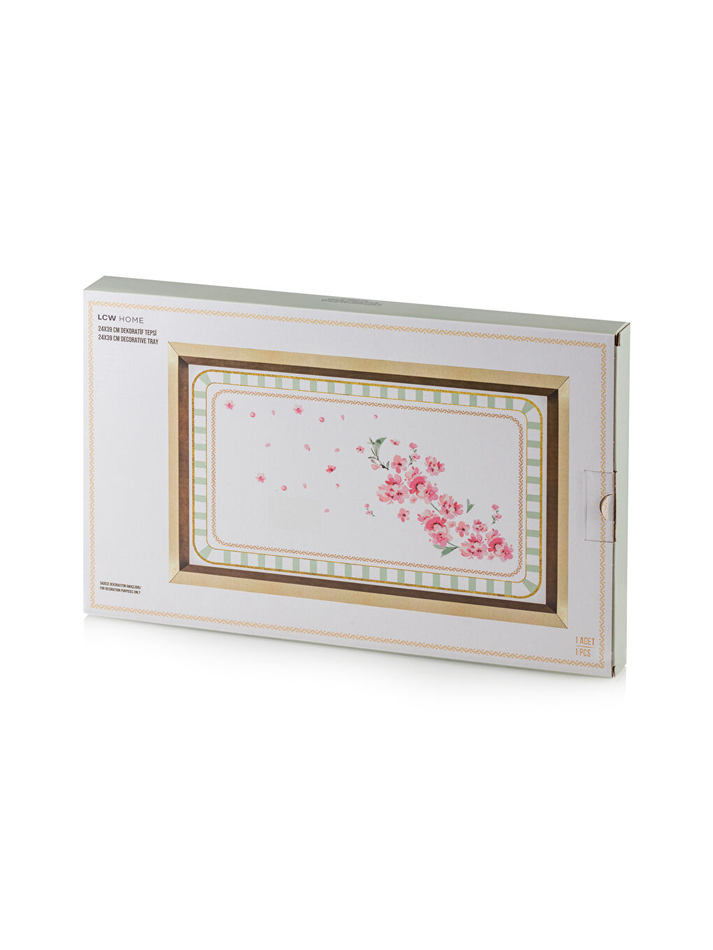 LCW HOME Karişik Çiçek Baskılı Dekoratif Tepsi 39 cm - 4