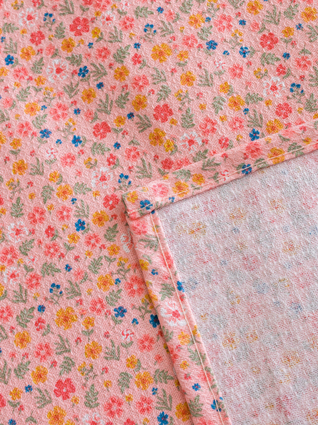 Karışık Çiçekli Tek Kişilik Pamuklu Pike Takımı-6