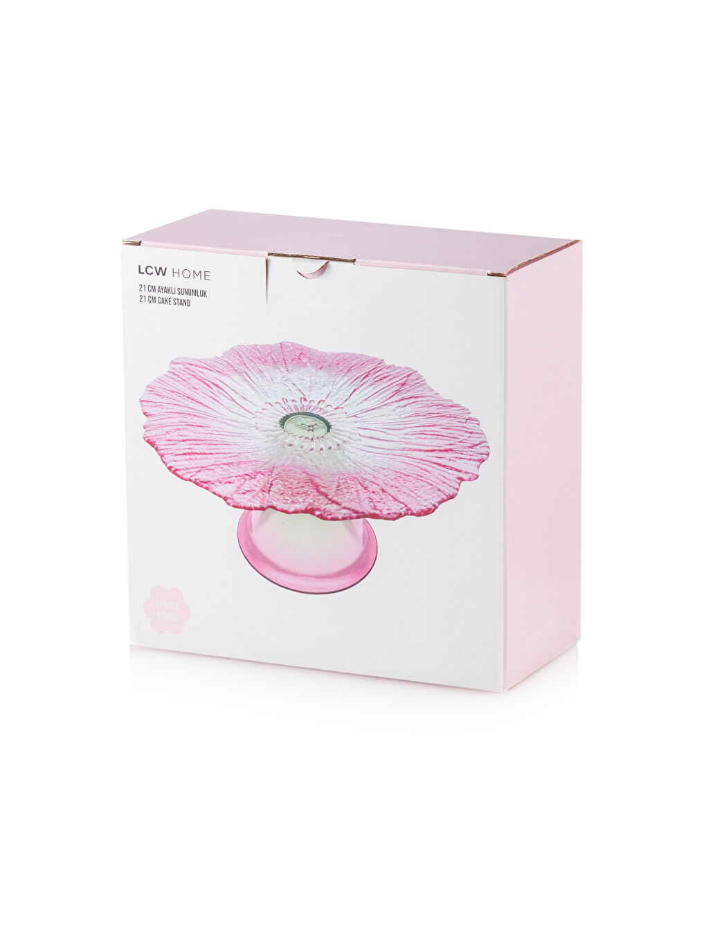 Өрнекті шыны торт тұғыры 21 см-3