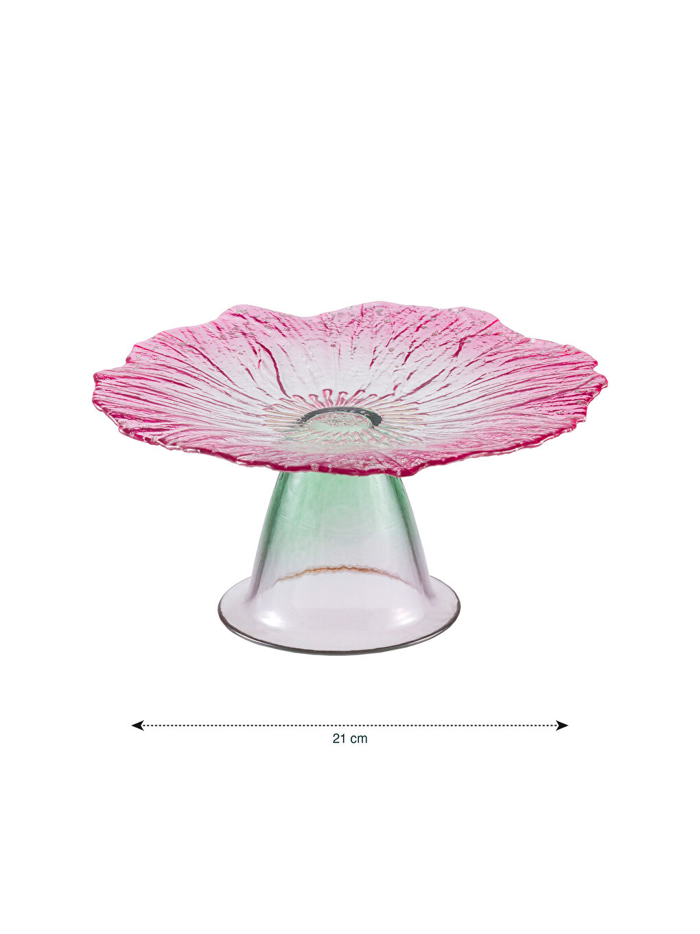 Өрнекті шыны торт тұғыры 21 см-4