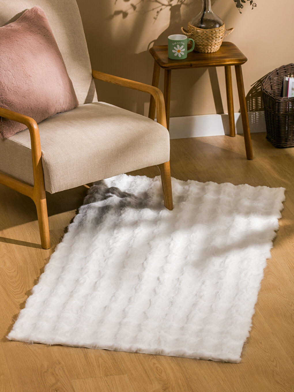 LCW HOME Ekru Pelüş Halı 80x150 cm
