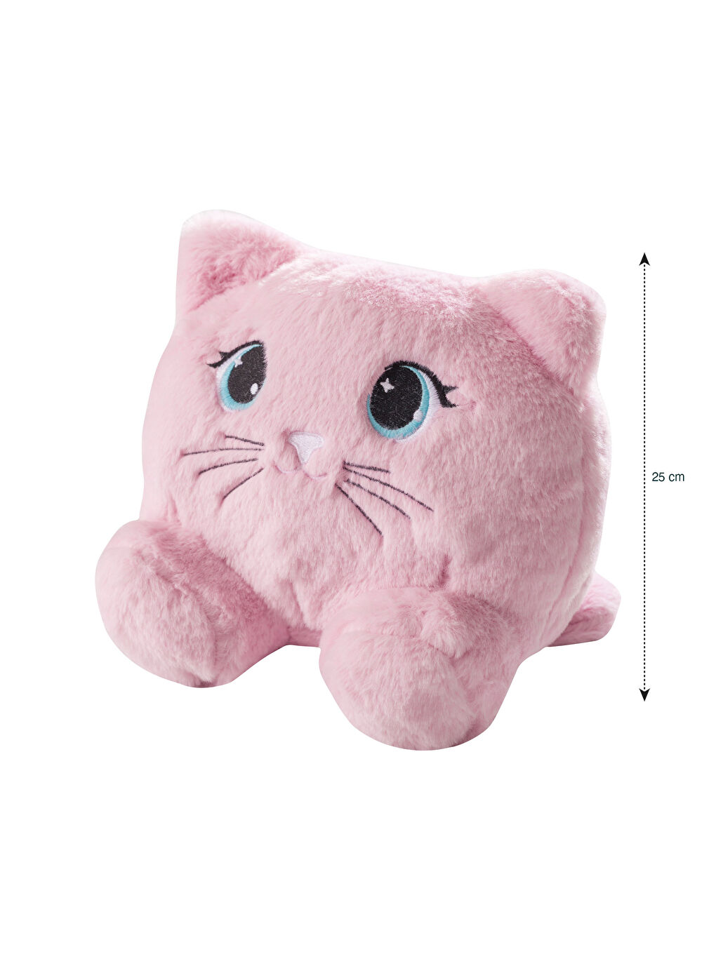 LCW HOME Pembe Kedi Figürlü Pelüş Bebek Kırlent 25 Cm - 3