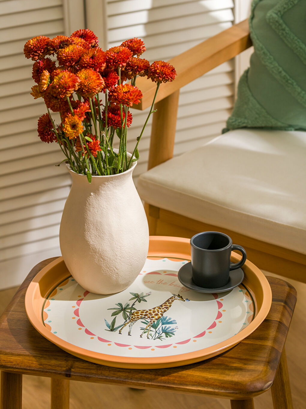 Round Decorative Tray 34 cm -S5I749Z8-M0T