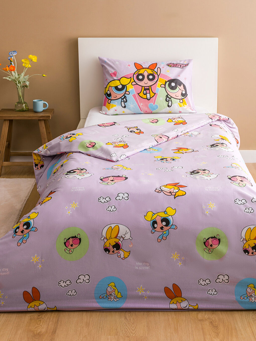 Powerpuff Girls Printed Girls' Duvet Cover Set -S5I830Z4-F9C