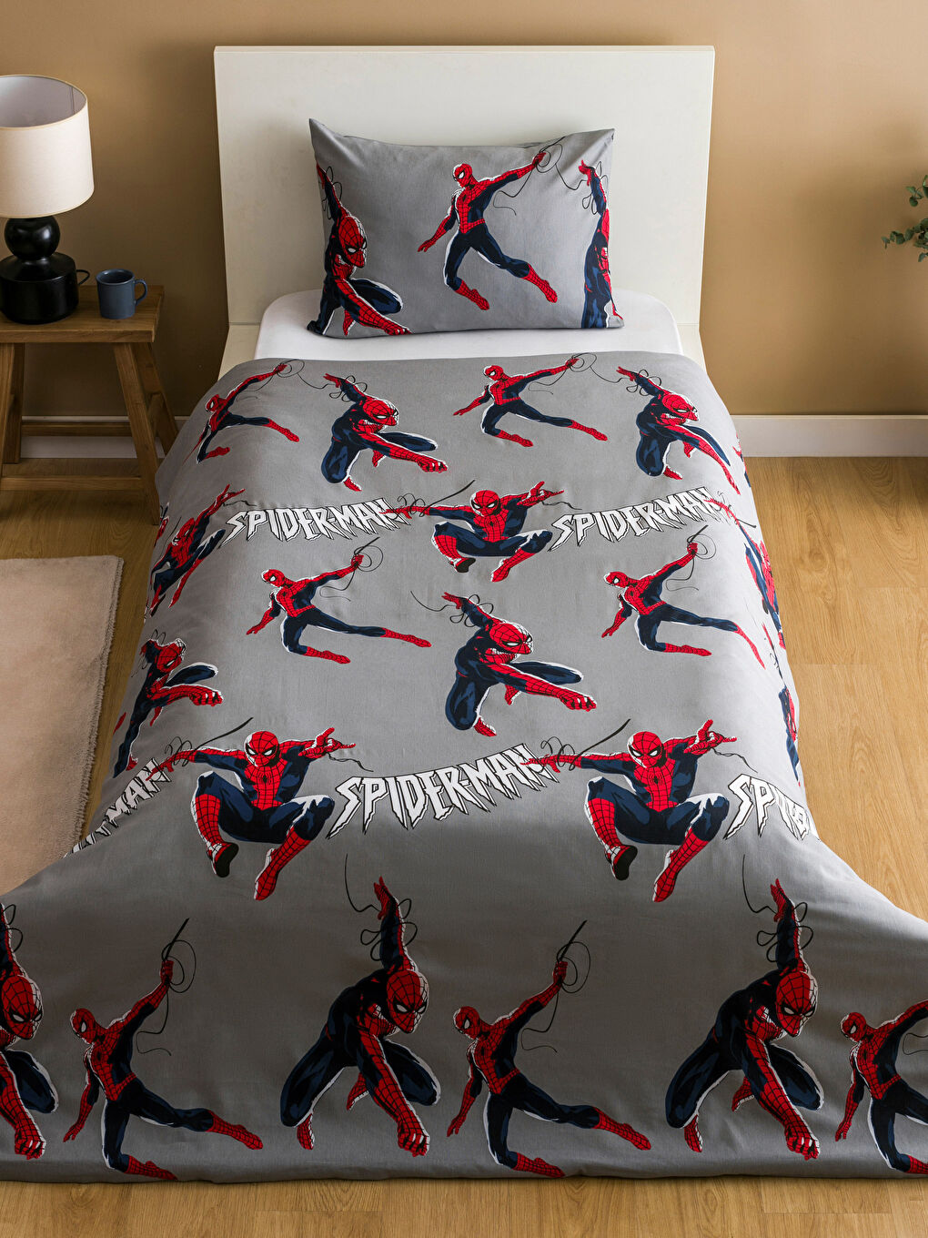 LCW HOME Karişik Spider-Man Baskılı Tek Kişilik Nevresim Seti - 1