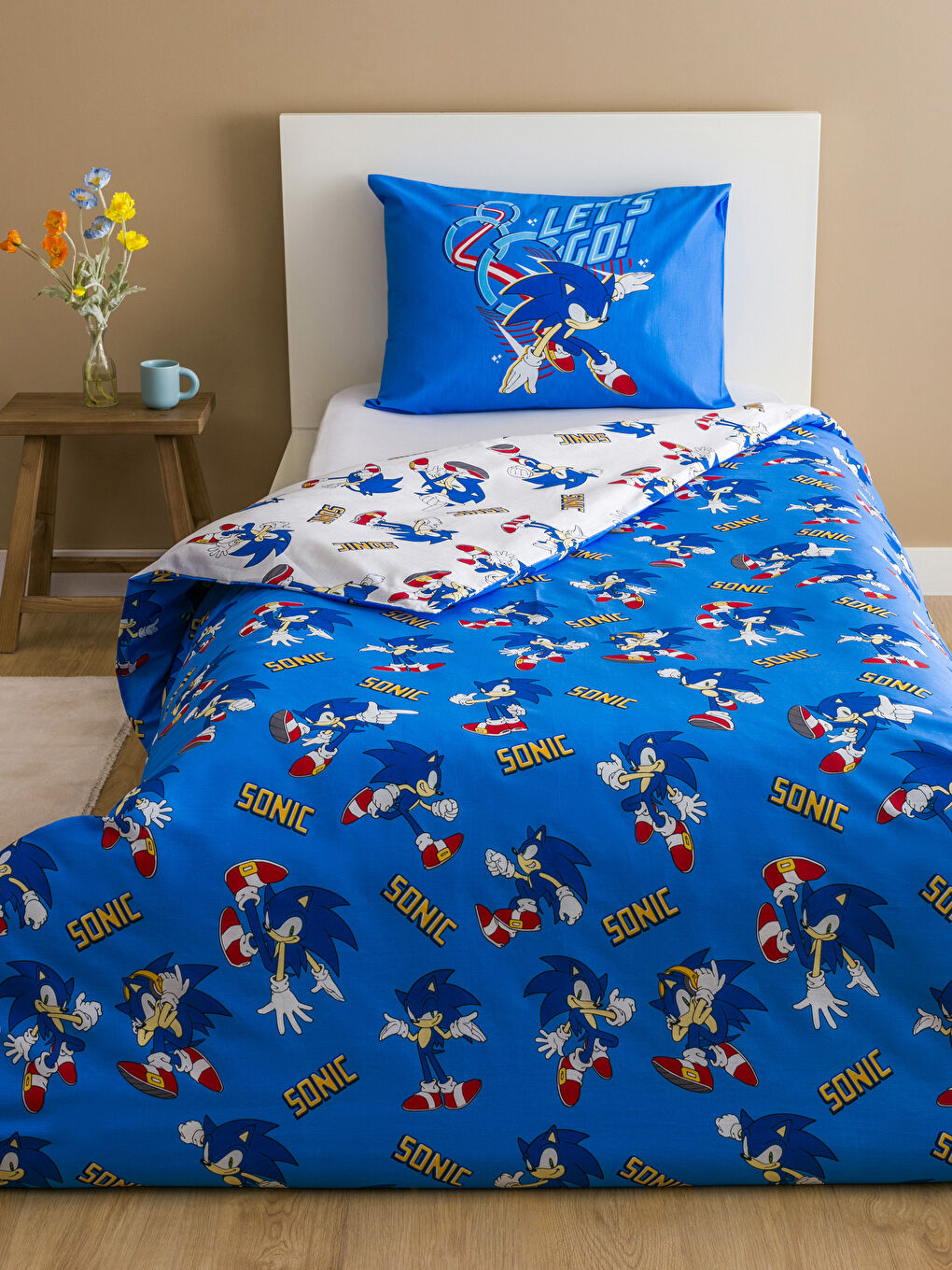 Sonic Printed Cotton Single Duvet Cover Set -S5I885Z4-F9C