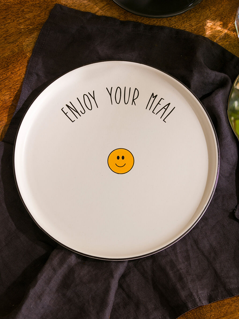 Printed Ceramic Cake Plate 22 cm-1