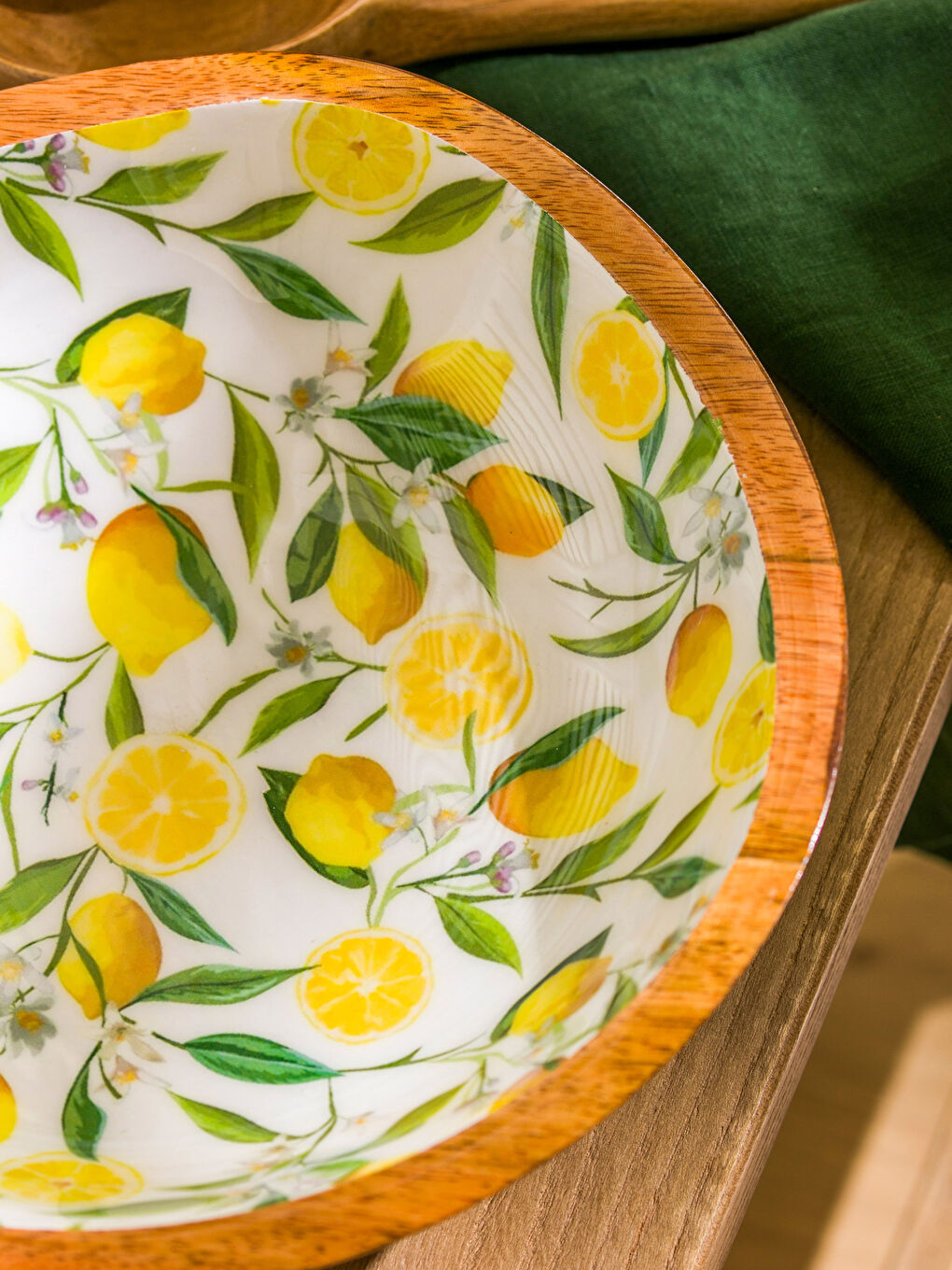Лимон принтті салат ыдысы 24 см-2