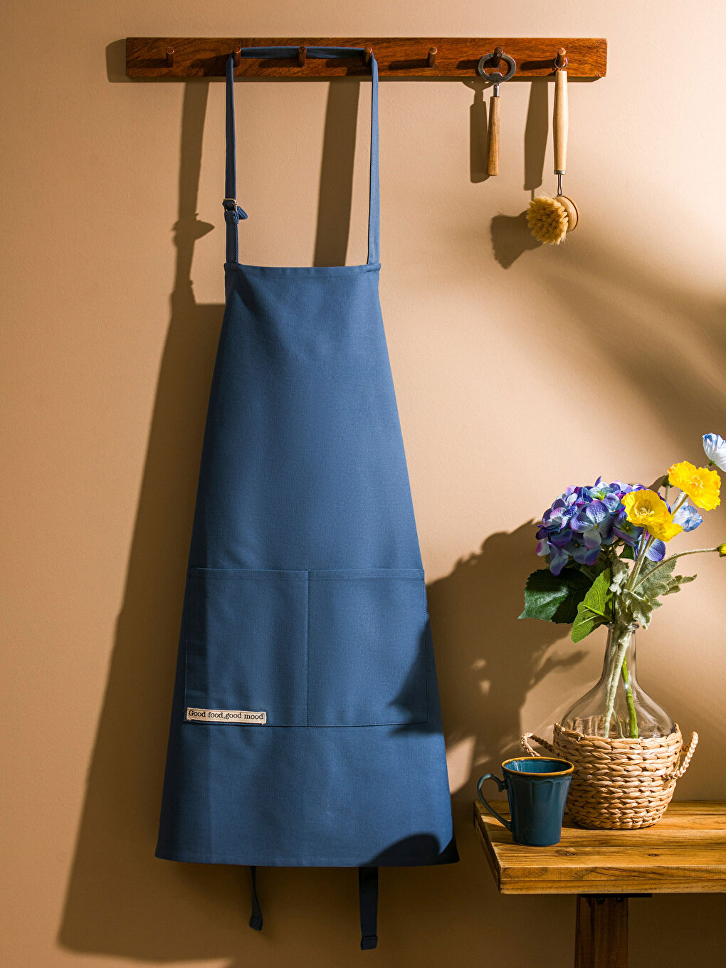 Embroidered Cotton Kitchen Apron -S5IA88Z8-H6C