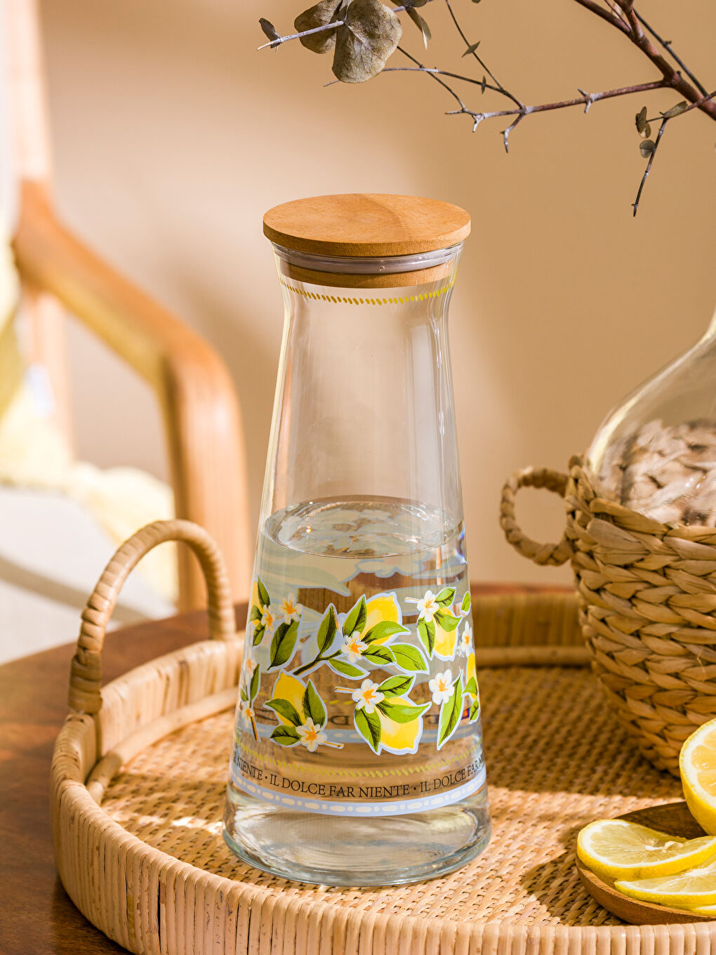 LCW HOME Karişik Çiçekli Baş Ucu Sürahisi 1100 ml