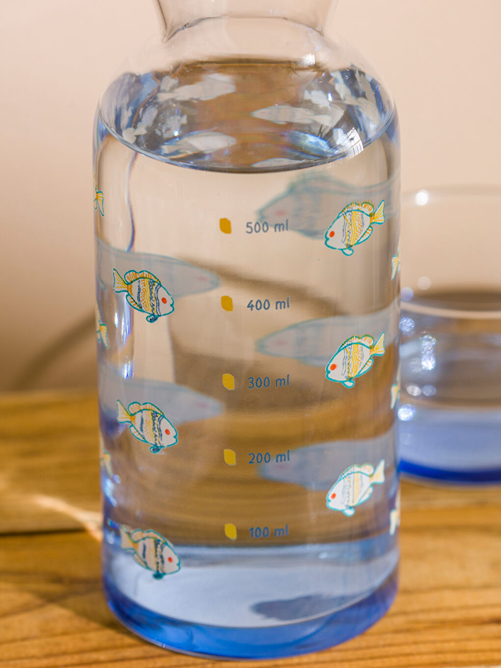 LCW HOME Karişik Balık Baskılı Cam Sürahi 600 ml - 3