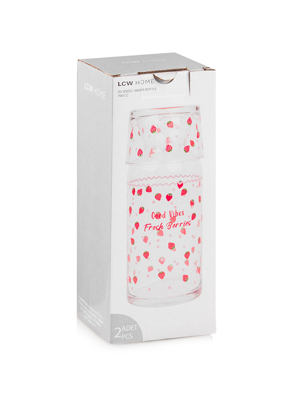 LCW ACCESSORIES Karişik Çilek Baskılı Cam Sürahi 700 ml - 5