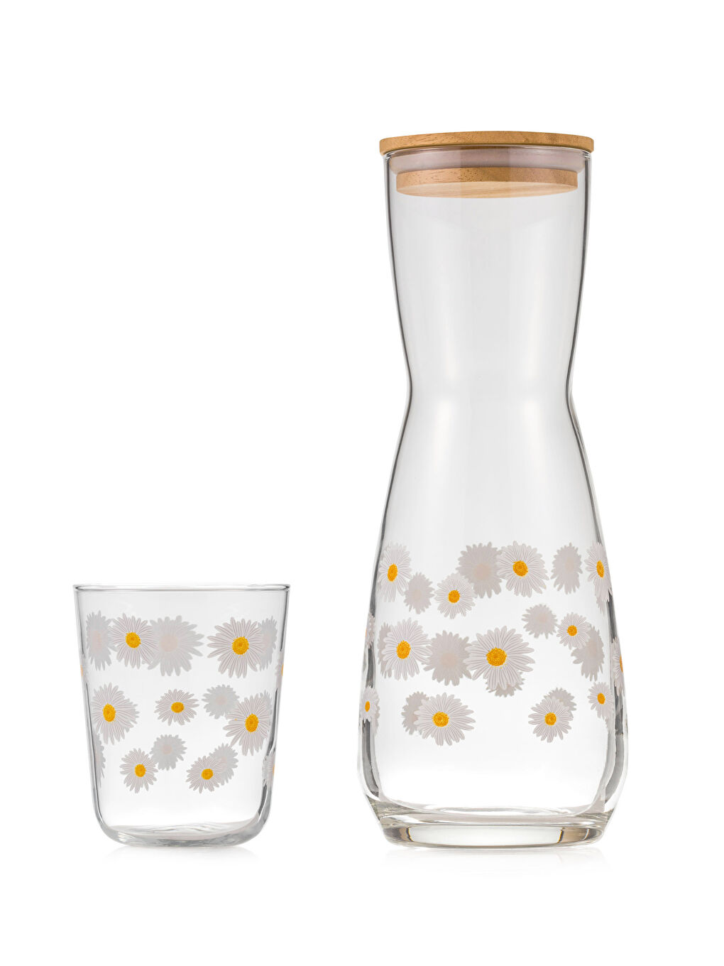 Floral Print Glass Pitcher Set 1000 ml -S5IC97Z8-J5E