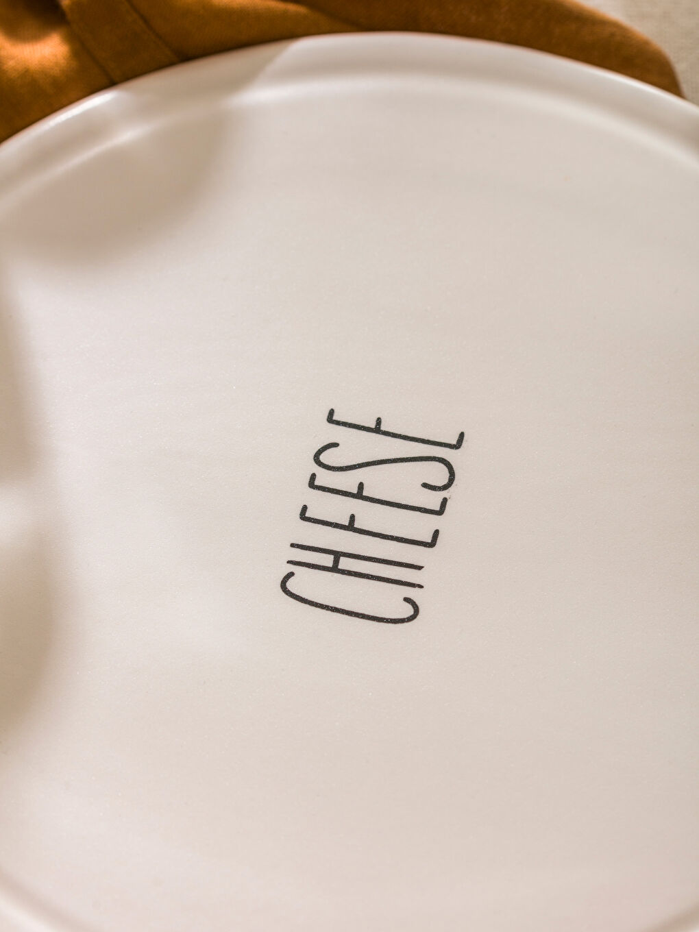 Ekru Baskılı Seramik Sunum Tabağı 21 cm-2