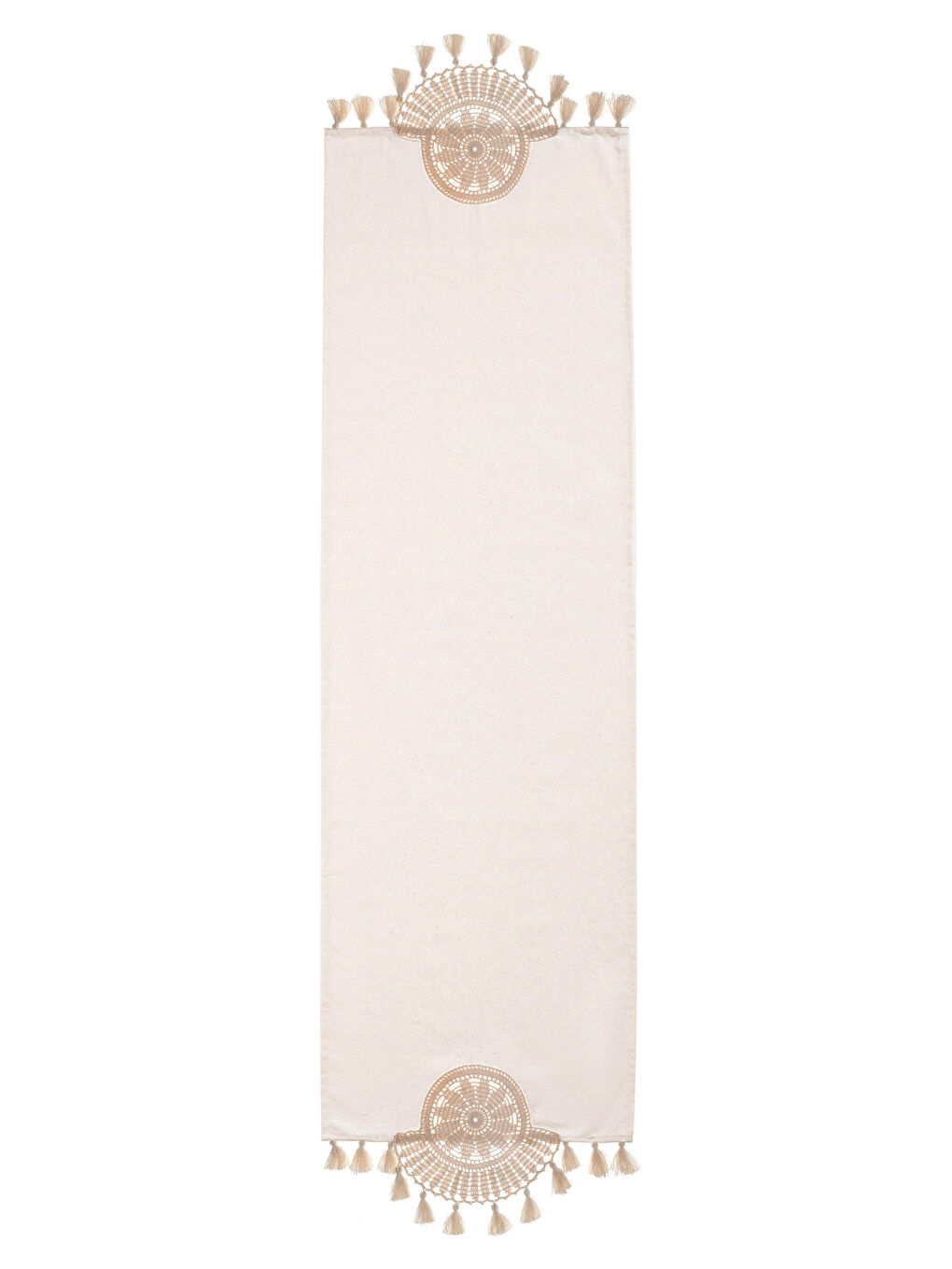 LCW HOME Ekru Dantel ve Püskül Detaylı Runner 45x150 cm - 4