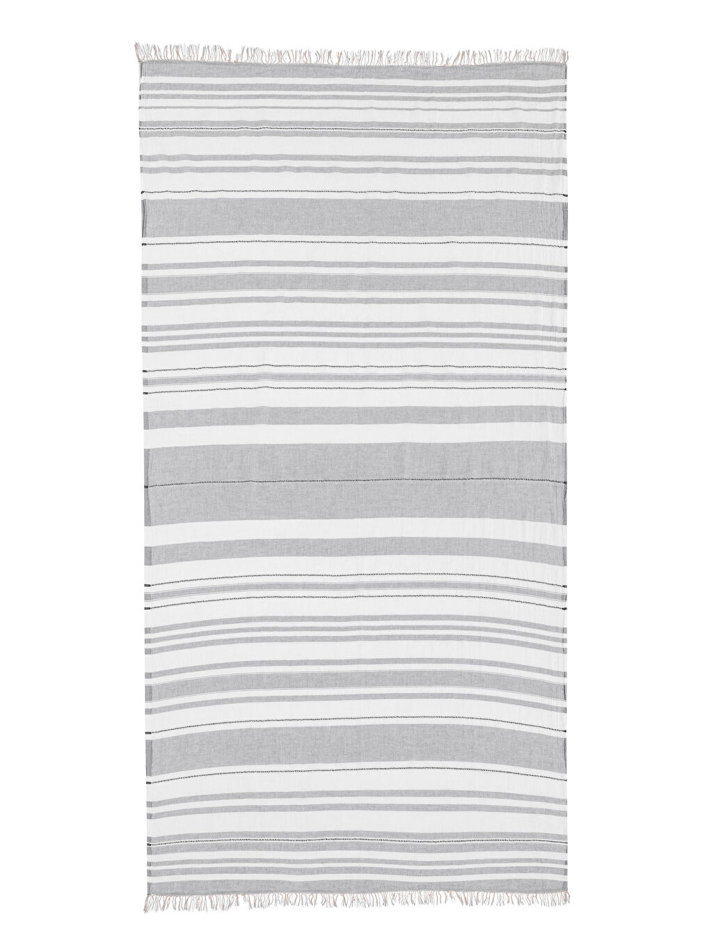 Serviette Peshtemal Rayée à Franges 90x165 cm-3