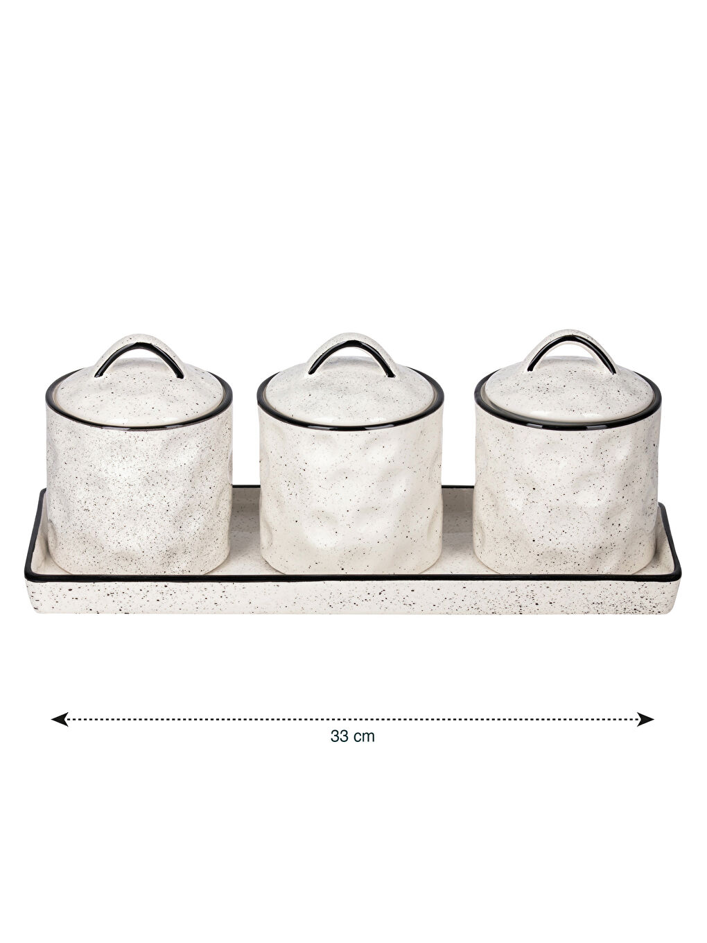 Siyah Seramik Saklama Kabı Seti 3'lü-4