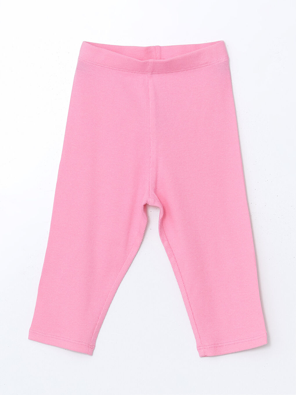 Pembe Beli Lastikli Basic Kız Çocuk Tayt