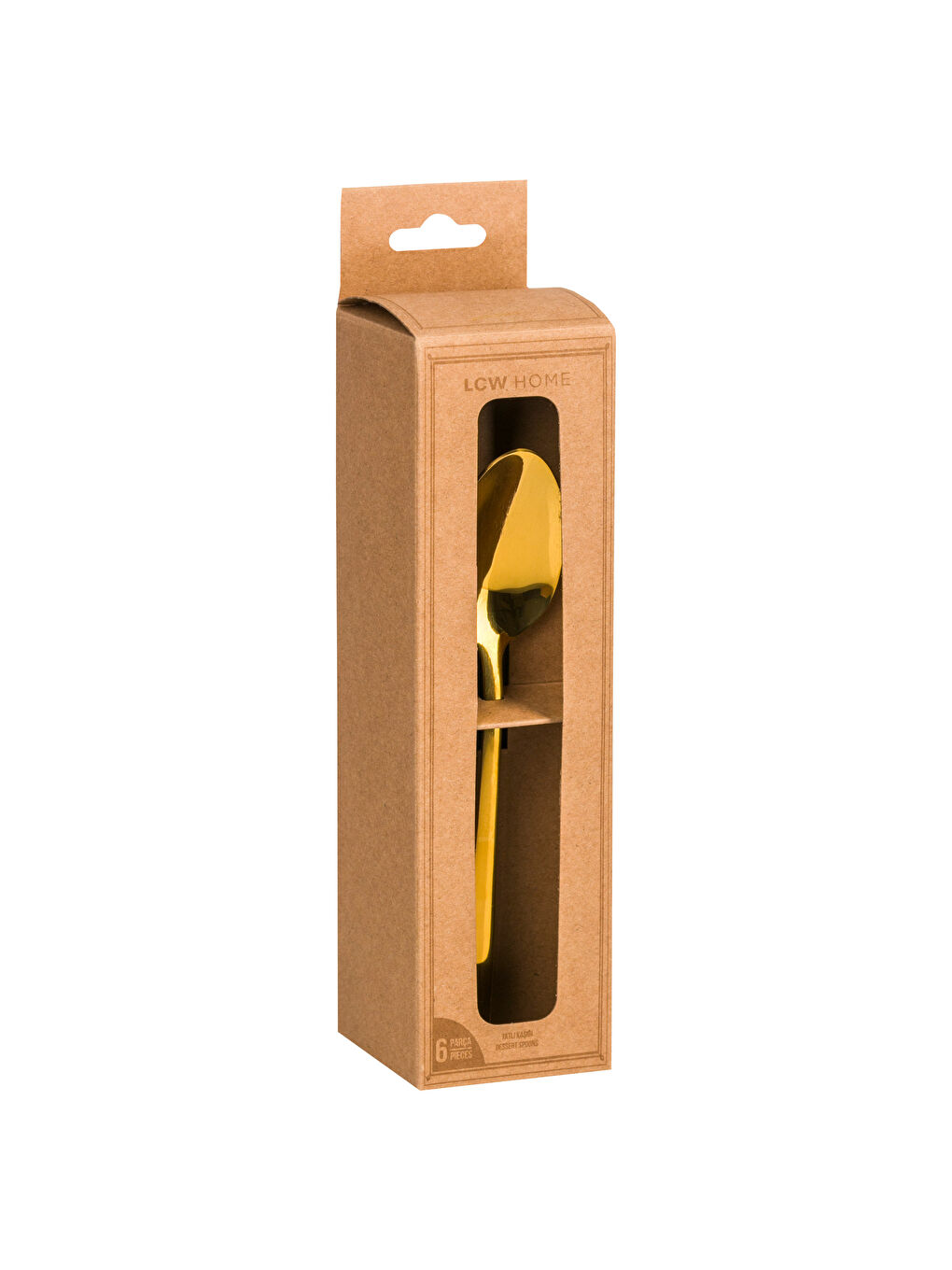 Sarı 6 Parça Metal Tatlı Kaşığı-2