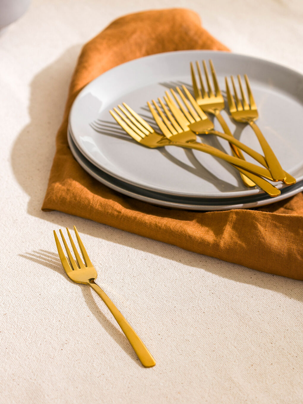 6-komadna metalna viljuška za desert