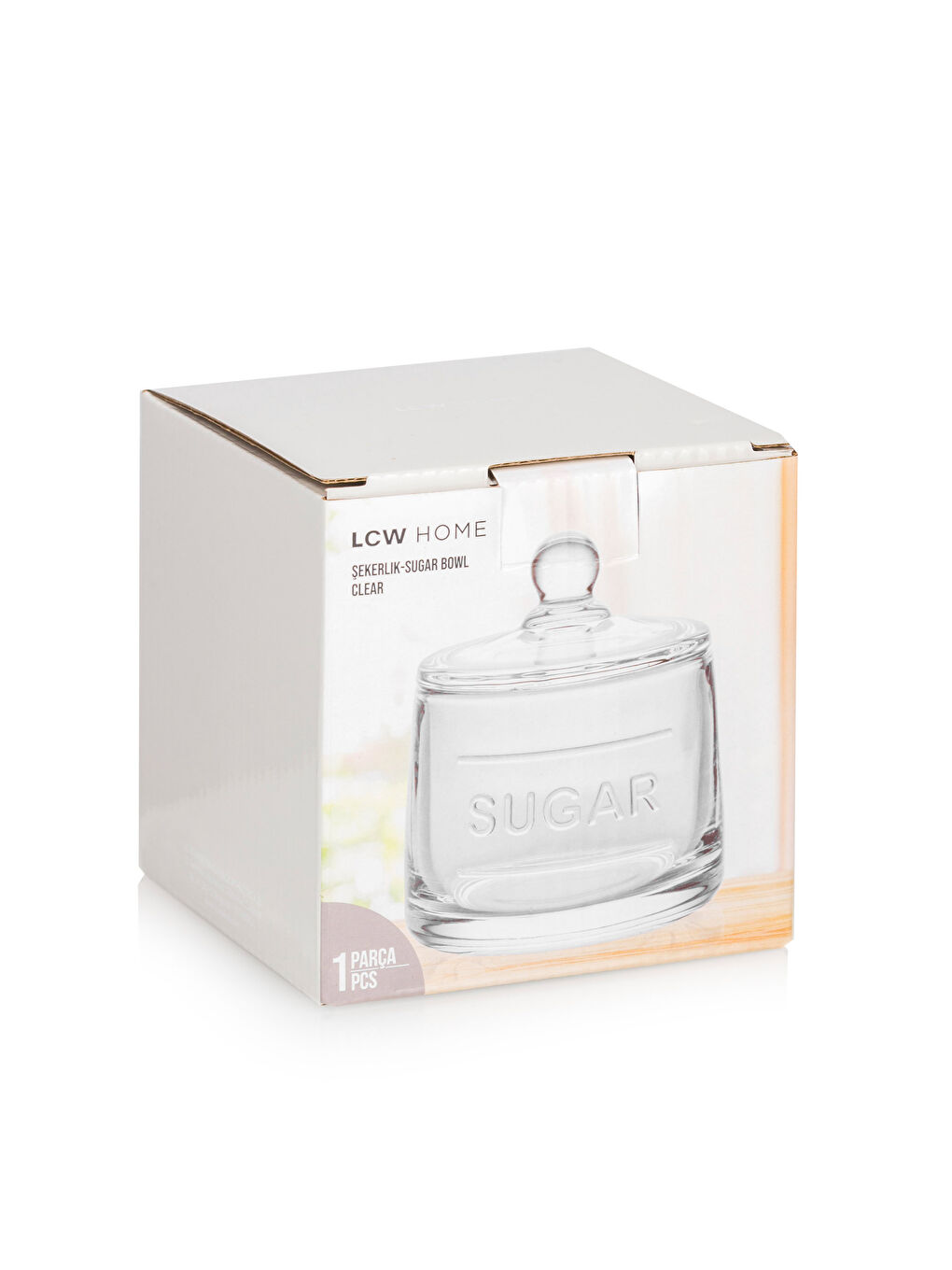 LCW HOME Renksiz Cam Kapaklı Şekerlik 9 cm - 3