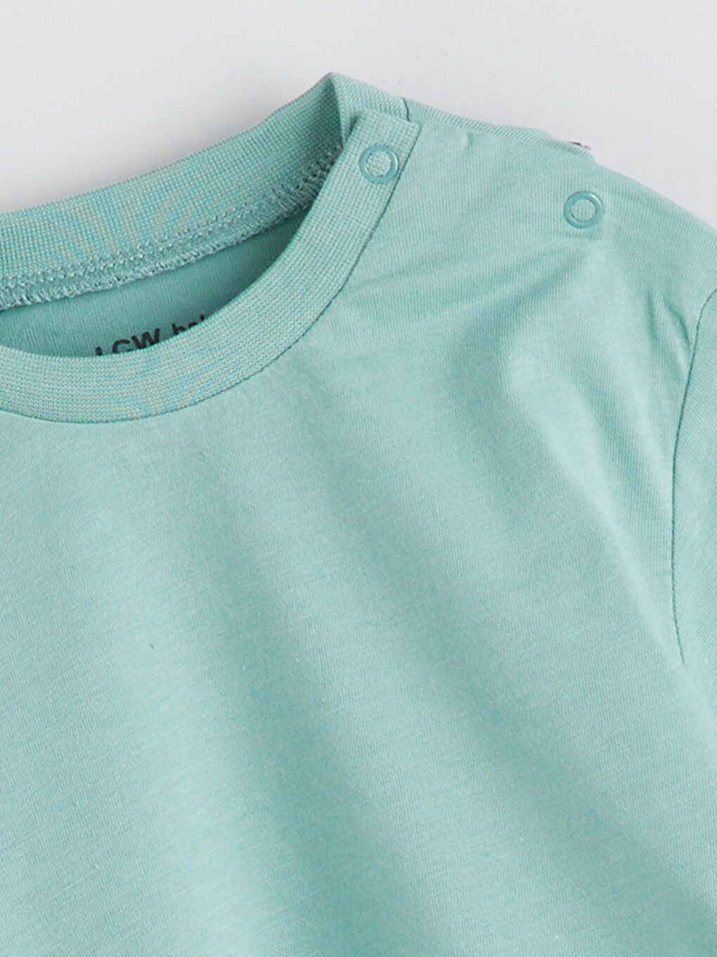 Yeşil Bisiklet Yaka Basic Erkek Bebek Tişört-1